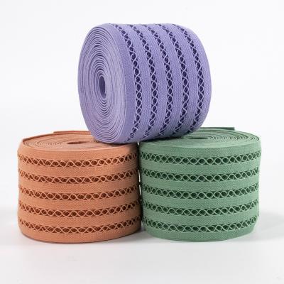 Colorful mesh elastic lace clothing accessories nylon webbing mesh fish silk webbing elastic band