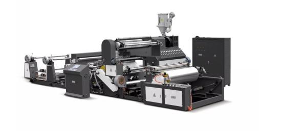 High Speed Press Fabric Laminating Machine , Extrusion Film Non Woven Cloth Lamination Machine