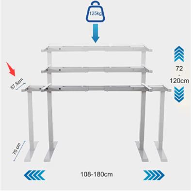 Electric Dual Motor Height Adjustable Office Desk Frame Standing Desk Frame
