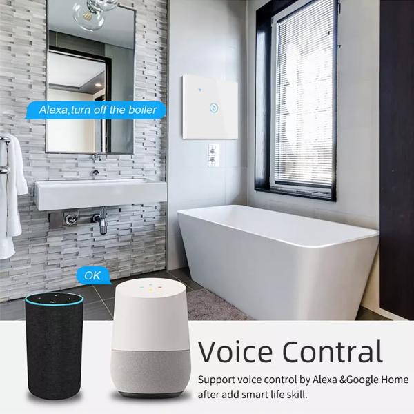 Glomarket Tuya EU UK National Standard Wifi Smart Water Heater Touch Switch with Tuya Smart IoT Chip Boiler Switch