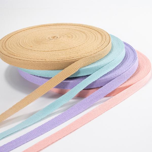Eco-Friendly Cotton Twill Tape 50 Yards Herringbone Webbing Tape For Clothing Sewing 1CM