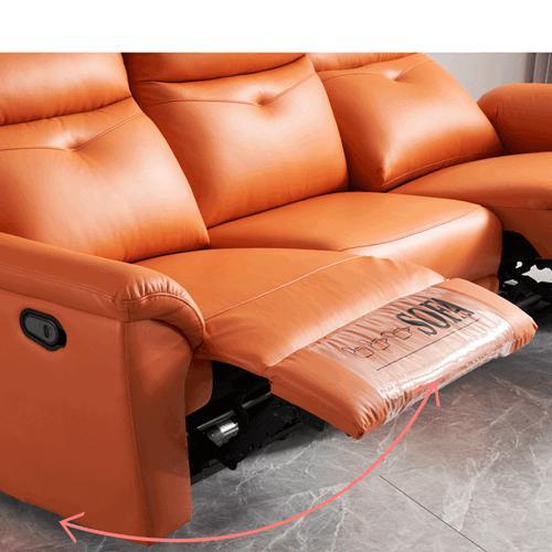 New Space Capsule Leather Function Sofa Modern Minimalist Living Room Three-Seat Electric Function Sofa