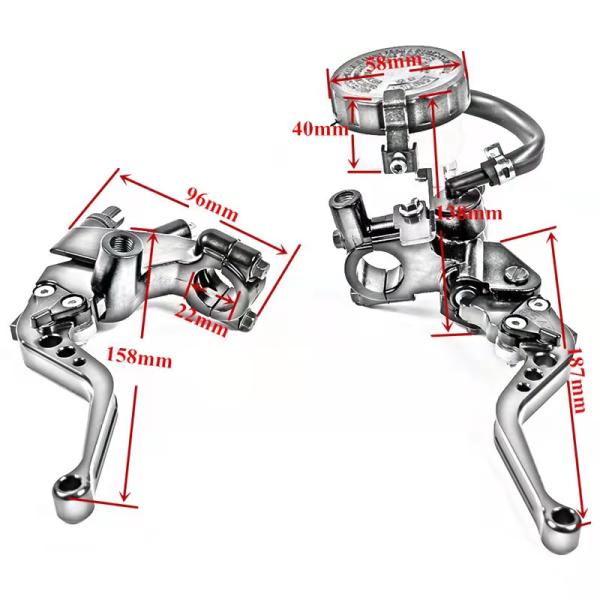 22MM motorcycle brake lever brake assembly pull rod handlebar
