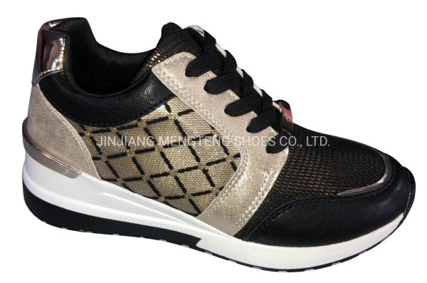Hot Selling Women Sports Shoes , Fashion Suede Leather High Heel Lady Shoes