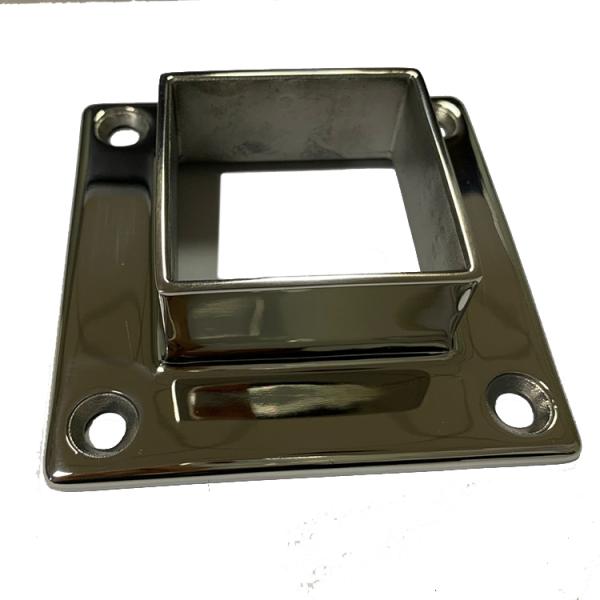 Factory Price SS201 304 Stainless Steel pipe 50.8mm Base Plate Stair Railing Round Tube Flange