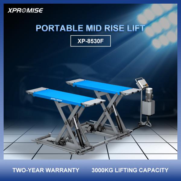 Home Garage Portable Scissor Car Lift Equipment 230V / 400V Low Profile