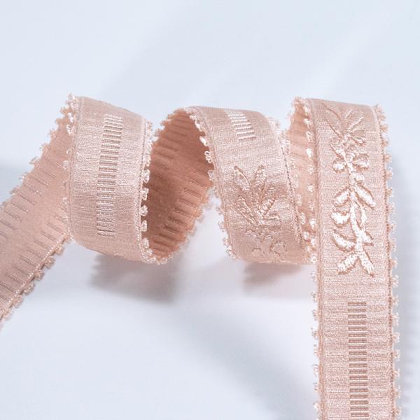 Underwear accessories polyester shoulder straps non-slip plush bra jacquard elastic band 10mm