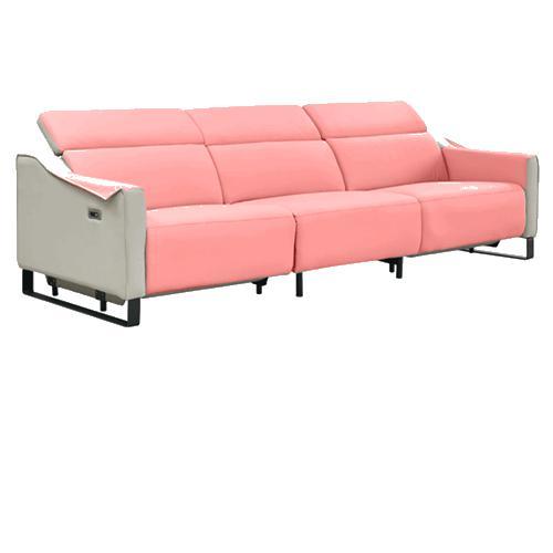 Modern Minimalist First Layer Cowhide Living Room Sofa Armrest Creative Design Leather Functional Sofa