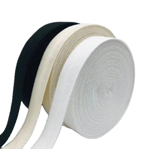 Eco-friendly cotton tapes 50M/Roll Cotton Tape Ribbons Herringbone Cotton Webbings For garment accessories