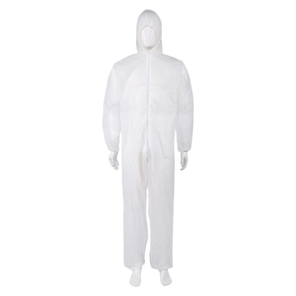 Micro-porous film coverall Factory price White Disposable Hooded Micro-porous Coveralls