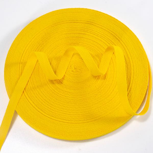 Colorful 10mm flat cotton herringbone belt twill tape webbing for garment accessories