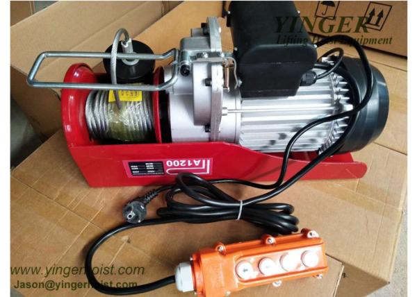 220v Mini Size Electric Wire Rope Hoist With Trolley Long Life Time electric wire rope hoist with motorized trolley