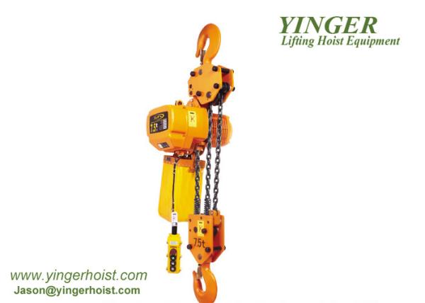 HHBB 7.5 Ton Professional Electric Lifting Hoist , Chain Block Hoist Waterproof Push Botton hoist lifting equipment