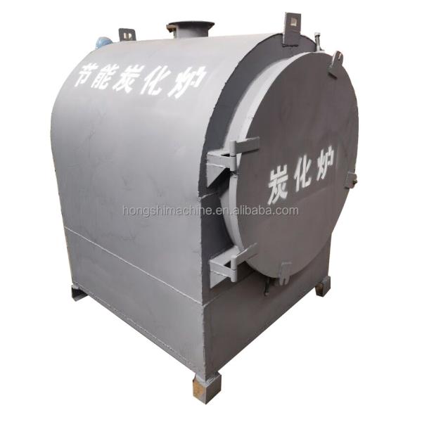 Horizontal Wood Log Carbonization Stove , Bamboo Charcoal Carbonizer Furnace Oven