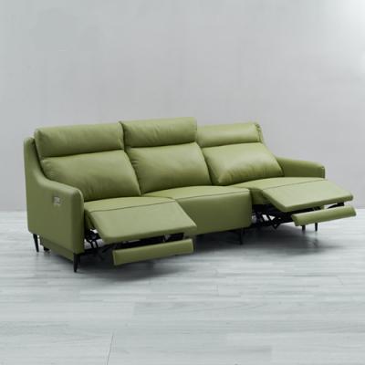 Italian Minimalist Leather Smart Sofa Living Room Straight Row irst-Class Fashion Space Capsule Electric Function Sofa