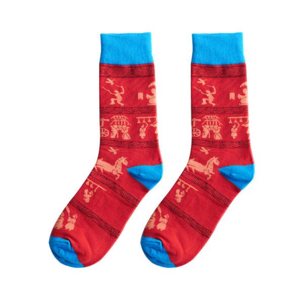 Top Hot Sale Socks Custom Ethnic Style Novelty Creative Chinoiserie Dragon Phoenix Cotton Socks Unisex Men Women