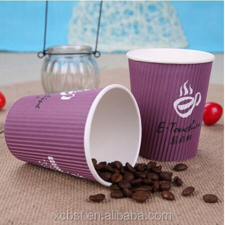 7oz 200ml Disposable Costa Coffee Ripple Wall Paper Cup High Quality