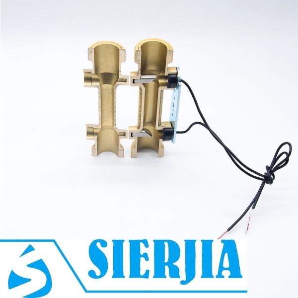 Yellow Water Meter Fittings Ultrasonic Heat Meter Body Dn25 Miniature For Brass Pipe