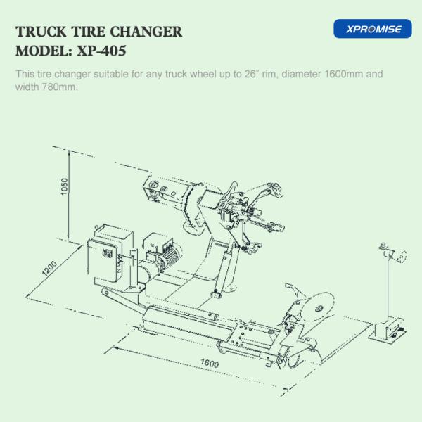 Heavy Duty Truck Tire Changer 2.2kW 6rpm 130 Bar CE Certified