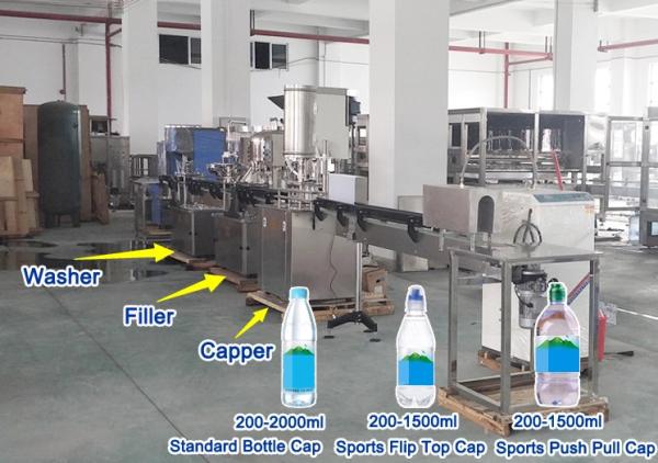 Washing Filling Capping Bottle Water Production Line 500ml Pure Water Production Line