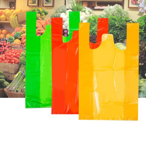 Disposable Vest Carrier Bag Plastic Retail Bag Grocery Shopping Plastic T Shirt Bags