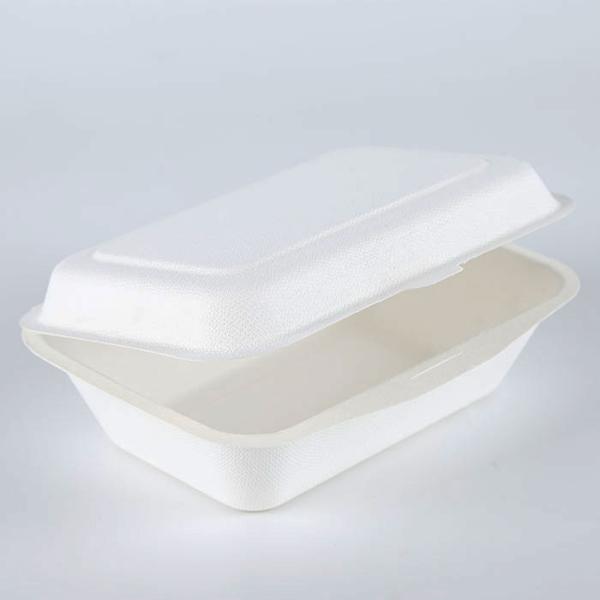 Heavy Duty 100% Natural Sugarcane Biodegradable Compostable Bagasse, Eco-friendly paper alternative take out fast food box