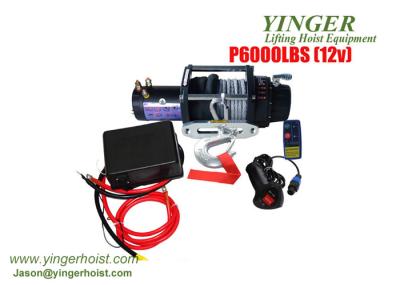 6000lbs Off Road Small Electric Hoist Winch Automaitc Braking Action