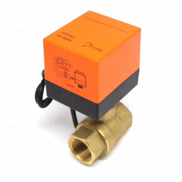Air Conditioning Floor Heating Parts Electric Two Way Motorized Ball Valve Three Wire Two Control One Control