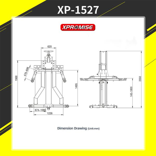 2700kg Single Post Car Lift Hoist 2.2KW 380V Electric Vehicle Lift