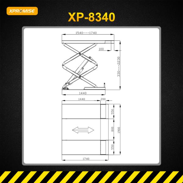 Flush Mounted Portable Scissor Lift Platform For Tire Changer Shop
