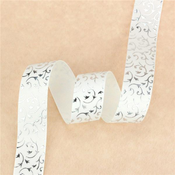 lot hot silver flowers printed grosgrain ribbons cartoon ribbon DIY handmade materials