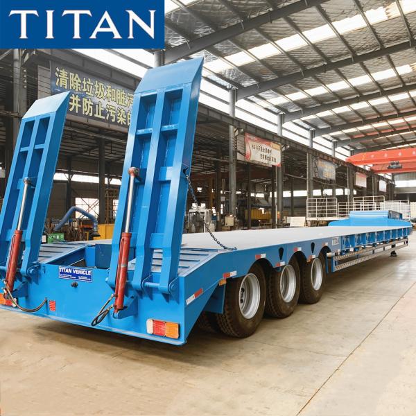 TITAN 3 axles 60/80 ton Low bed trailer/lowbed semi trailer