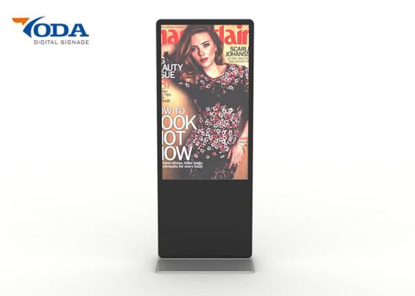 IR Touch Screen Advertising Displays Customized Menu Language Digital Signage