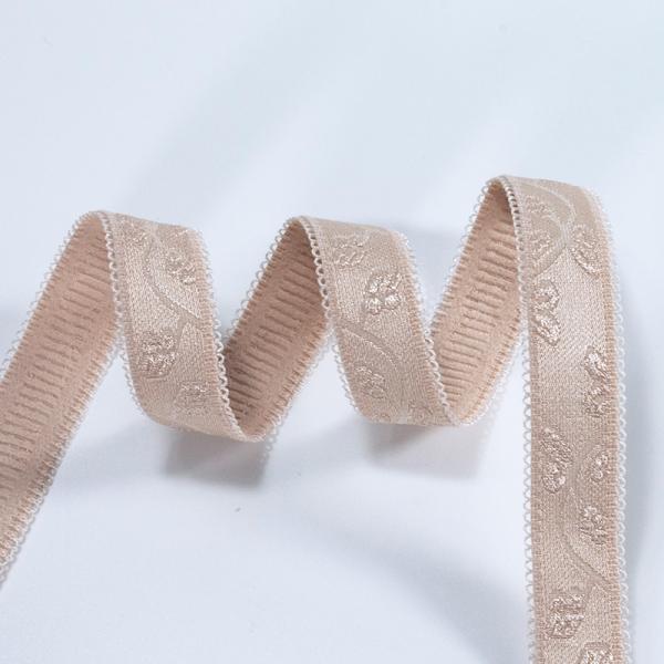 Underwear accessories polyester shoulder straps non-slip plush bra jacquard elastic band 10mm