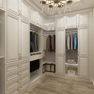 Factory Sells White Wooden  Wardrobe with Doors Bedroom Furniture Design Closet Wardrobe Set