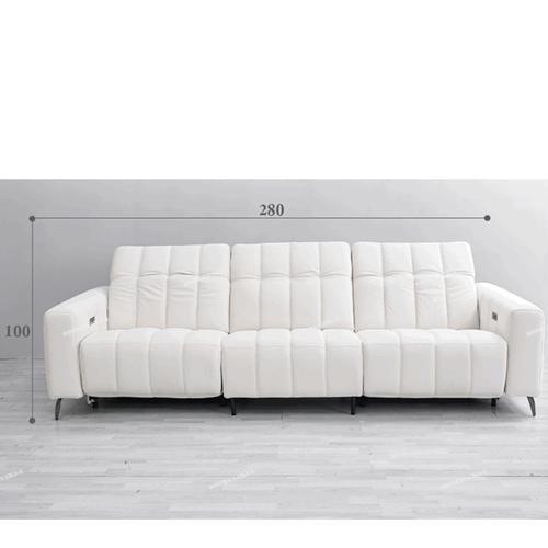 Modern Minimalist Caterpillar Beige White Fabric Multifunctional Sofa Size Apartment Living Room Three-Seat Sofa