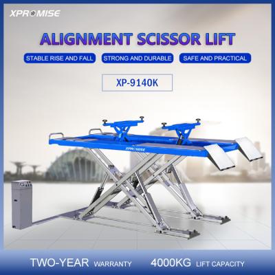 4000kg Wheel Alignment Scissor Lift 380V / 220V With Overload Valve