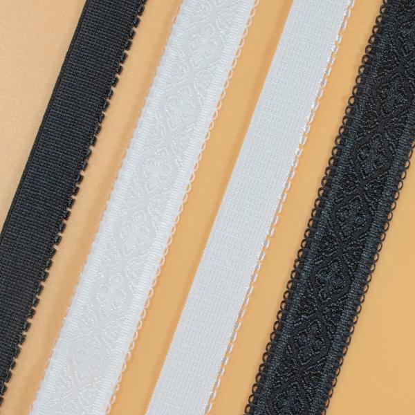12mm white black elastic scallop picot trim lingerie underwear shoulder lace stretch band