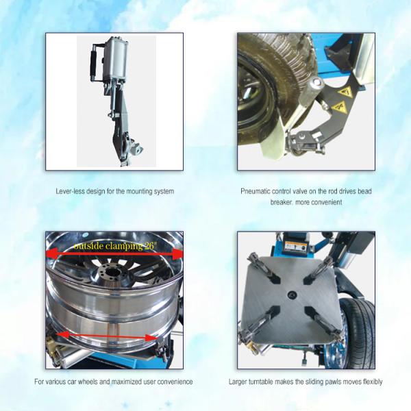 Lever Less Car Tire Changer 50 / 60HZ Tyre Changer Machine