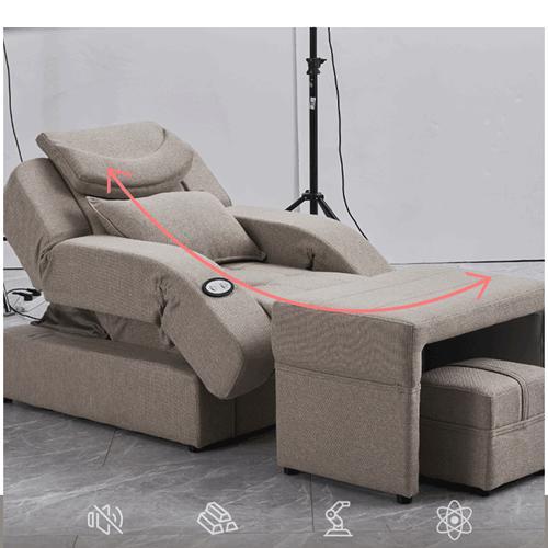 Beauty Nail Sofa Multifunctional Electric Foot Chair Modern Simple Single Leisure Fabric Reclining Foot Bath Chair