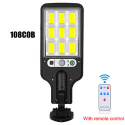 solar powered garden light with remote control LED COB PIR sensor outdoor solar lights