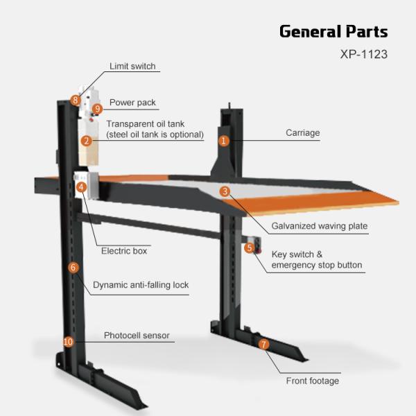 Home Garage 2/Two/Double Level Two/2 Post/Column Hydraulic Car/Vehicle Parking Hoist/Stacker/Elevator/Lift