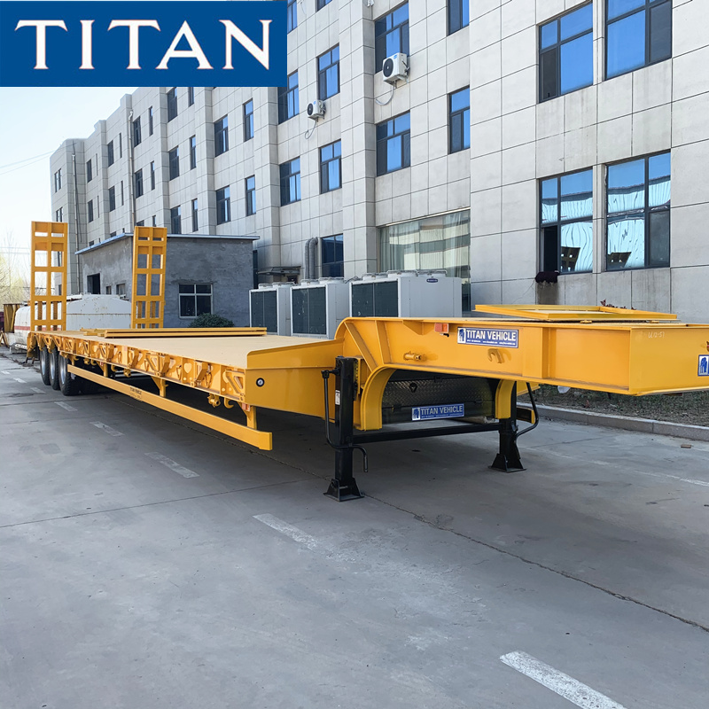 80/100/120 ton equipment drop deck low bed trailer