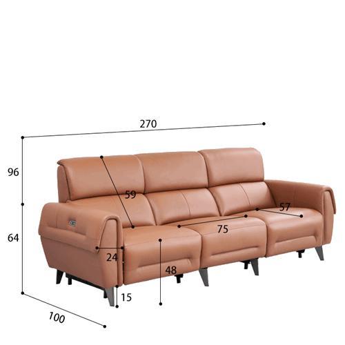 Italian Minimalist Leather Functional Sofa Living Room Combination Italian Luxury European Classic Electric Sofa