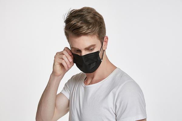 S&J EN14683 4 ply medical surgical outdoor breathable melt blown mascarillas mask custom disposable black face mask