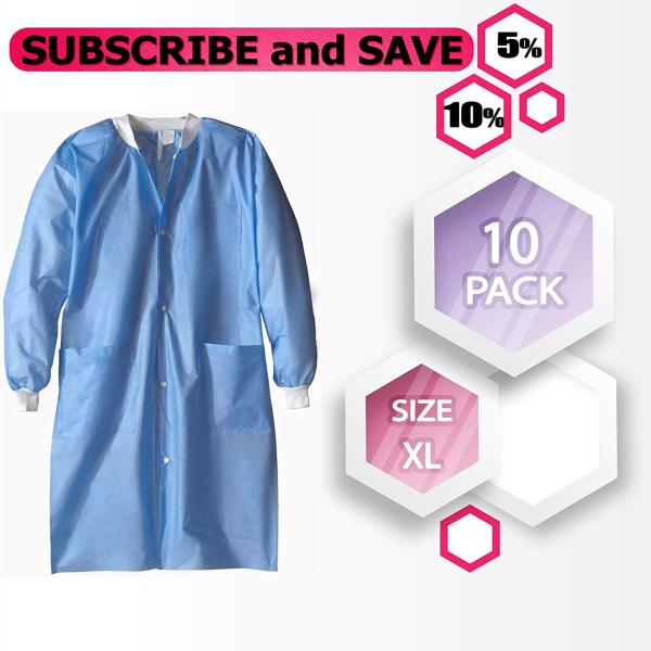 Stretchable Disposable Doctor Coat SMS Spunlace PP Disposable Medical Uniforms