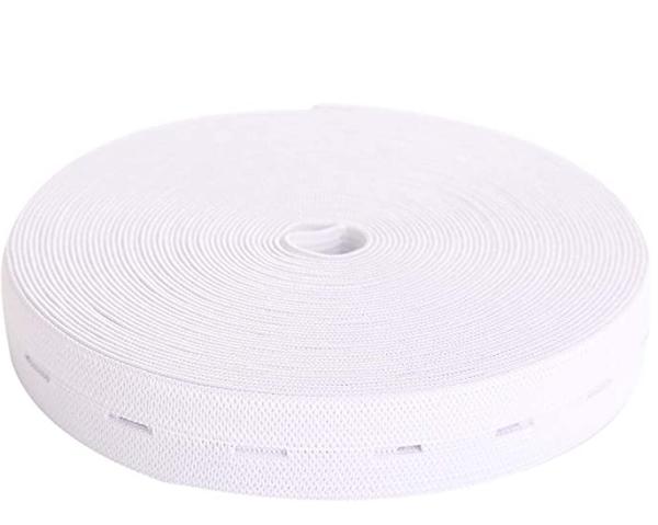 Wholesale button elastic band underwear elastic waistband adjustable buttonhole elastic band