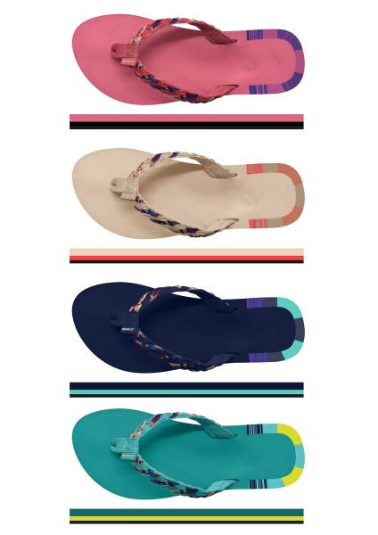 Women′s Thong Slip-on Sandals Braided Strappy Flat Flip Flops Handcraft Non-Slip Fashion Slippers
