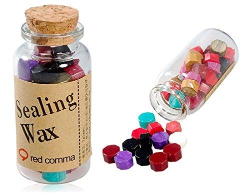 hexagon sealing wax  beads with glass bottle for wedding invitation letter card gift