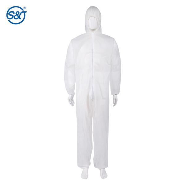 Type 5-6 Disposable Micro-porous film coverall breathable material and resist light chemical and acids material coverall